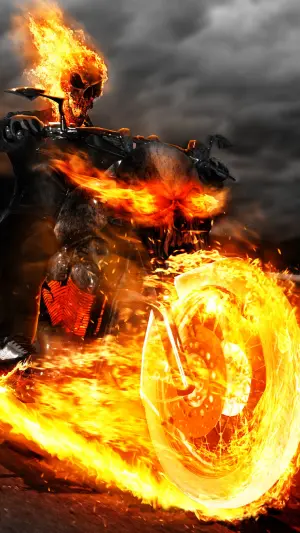 Ghost rider en moto