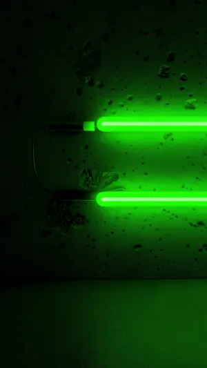 Barras de luces neon verde