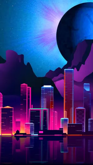 Ciudad Futurista Estilo Retro