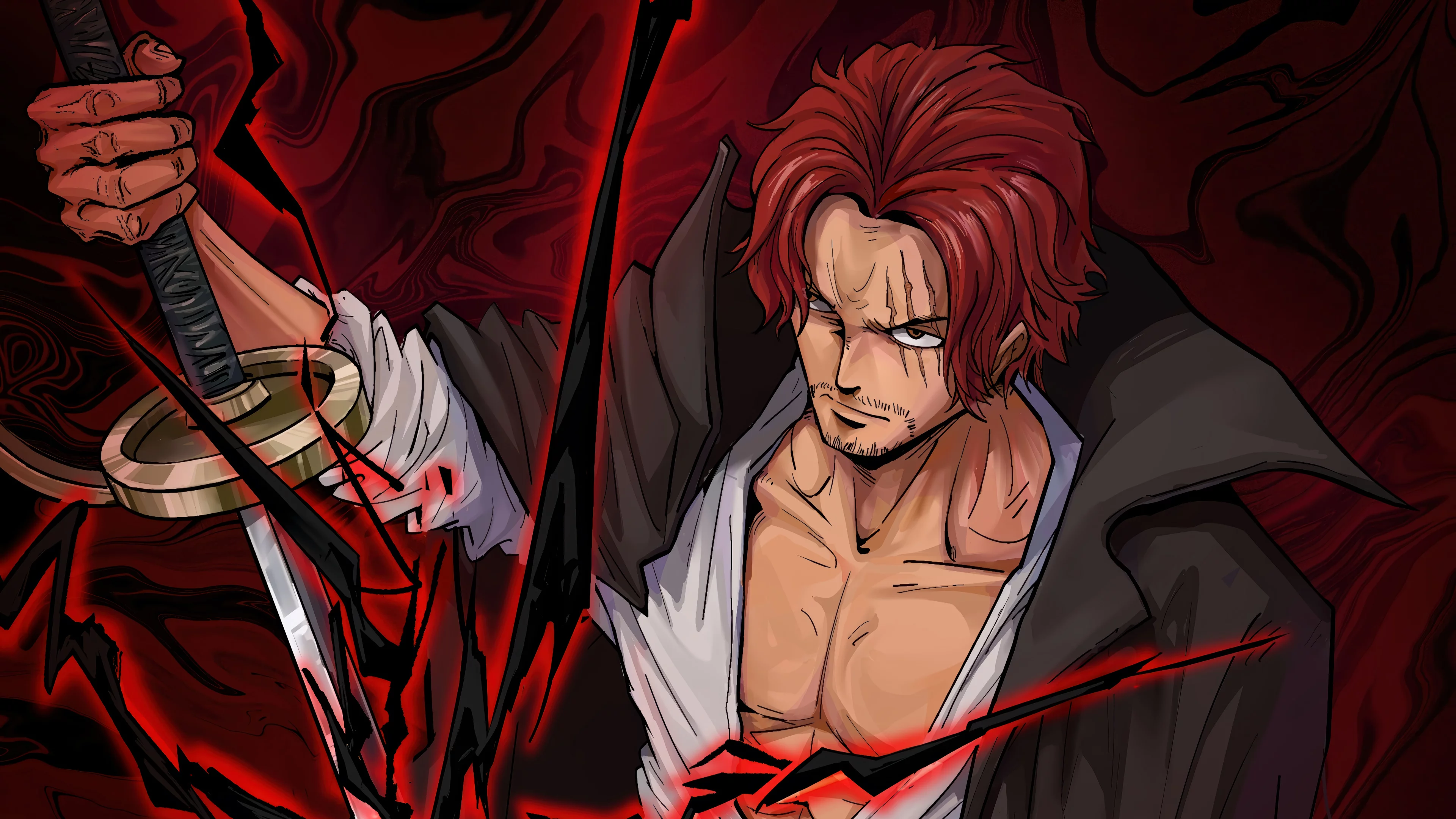 Shanks sword haki one piece
