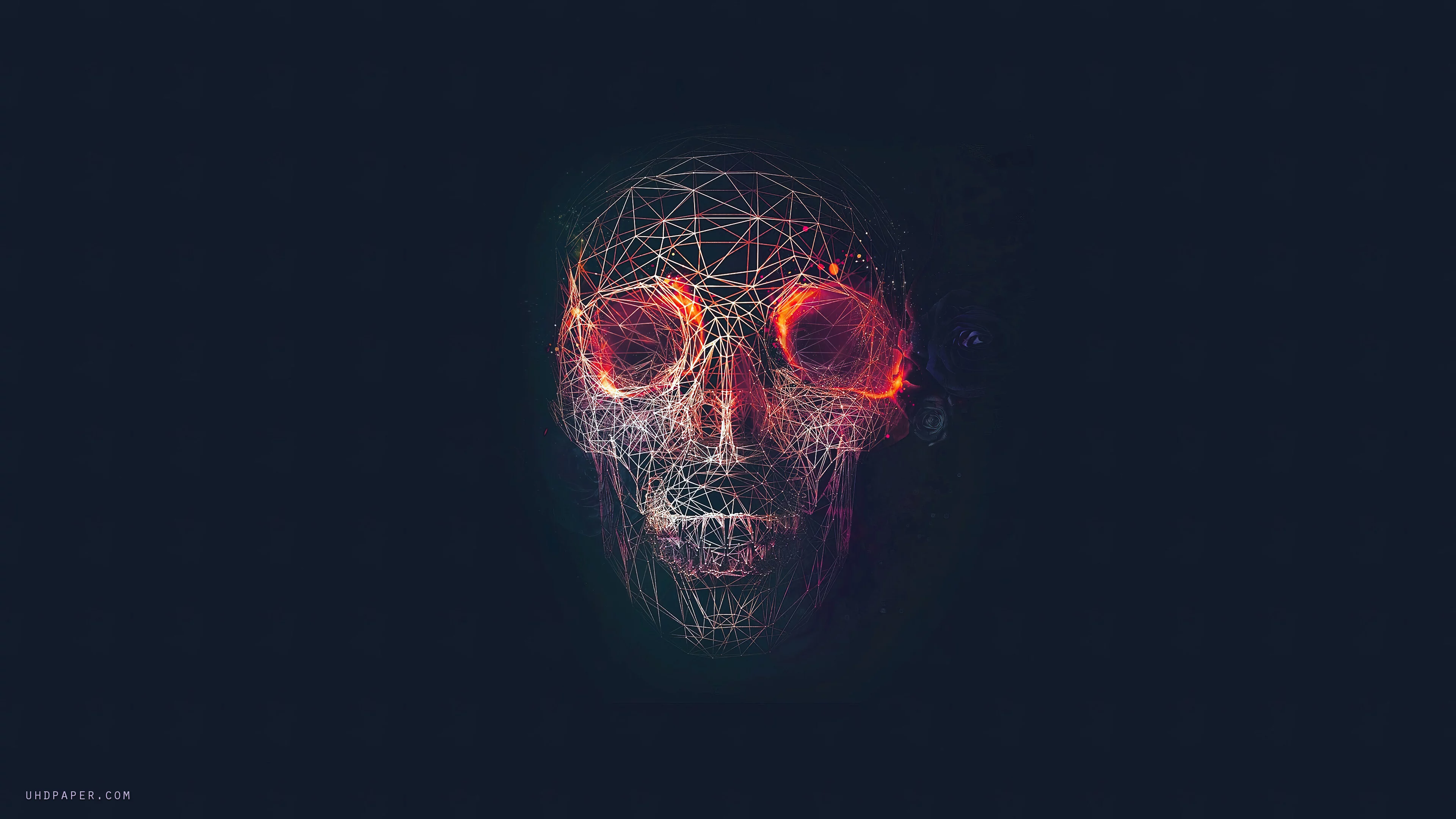 Arte digital abstracto de calavera