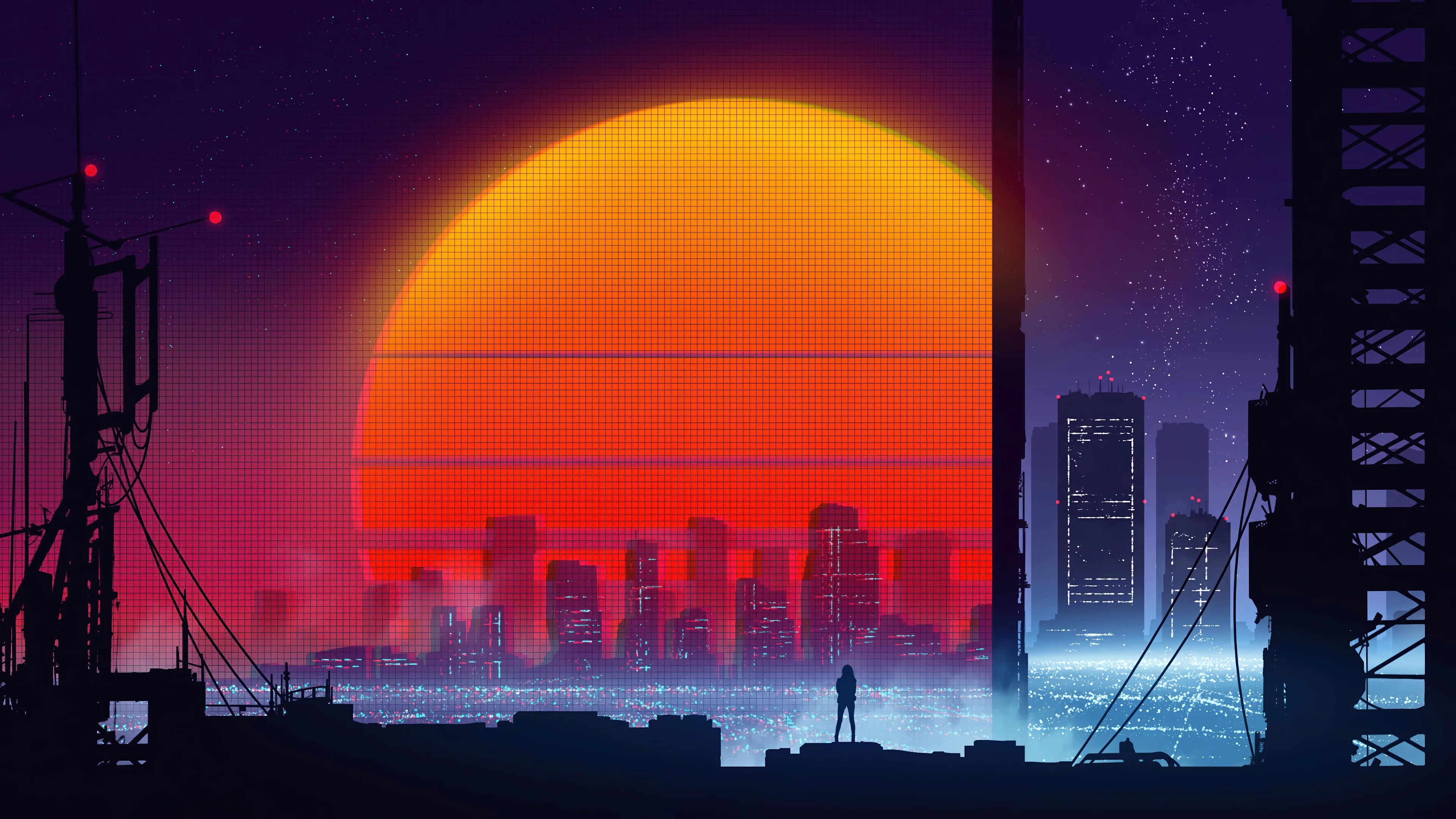 Ciudad futurista Sci-Fi arte