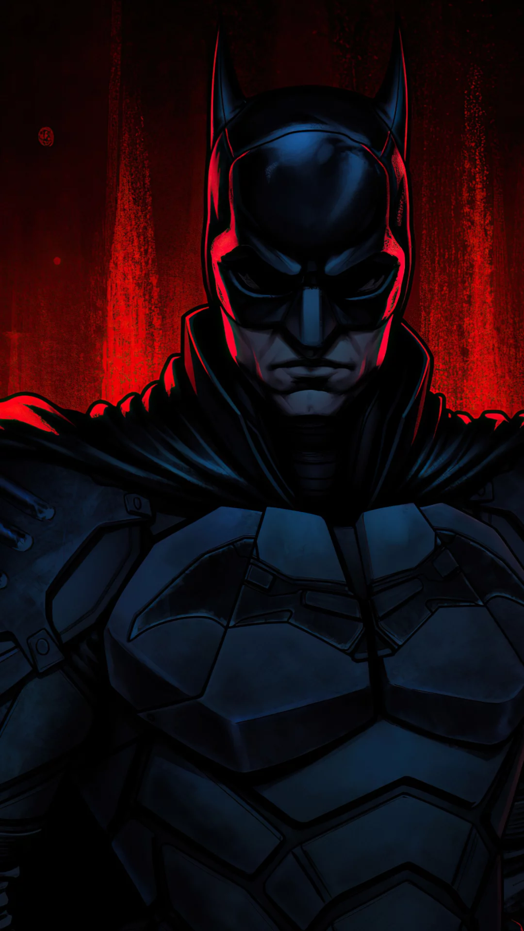 The Batman Con Fondo Rojo