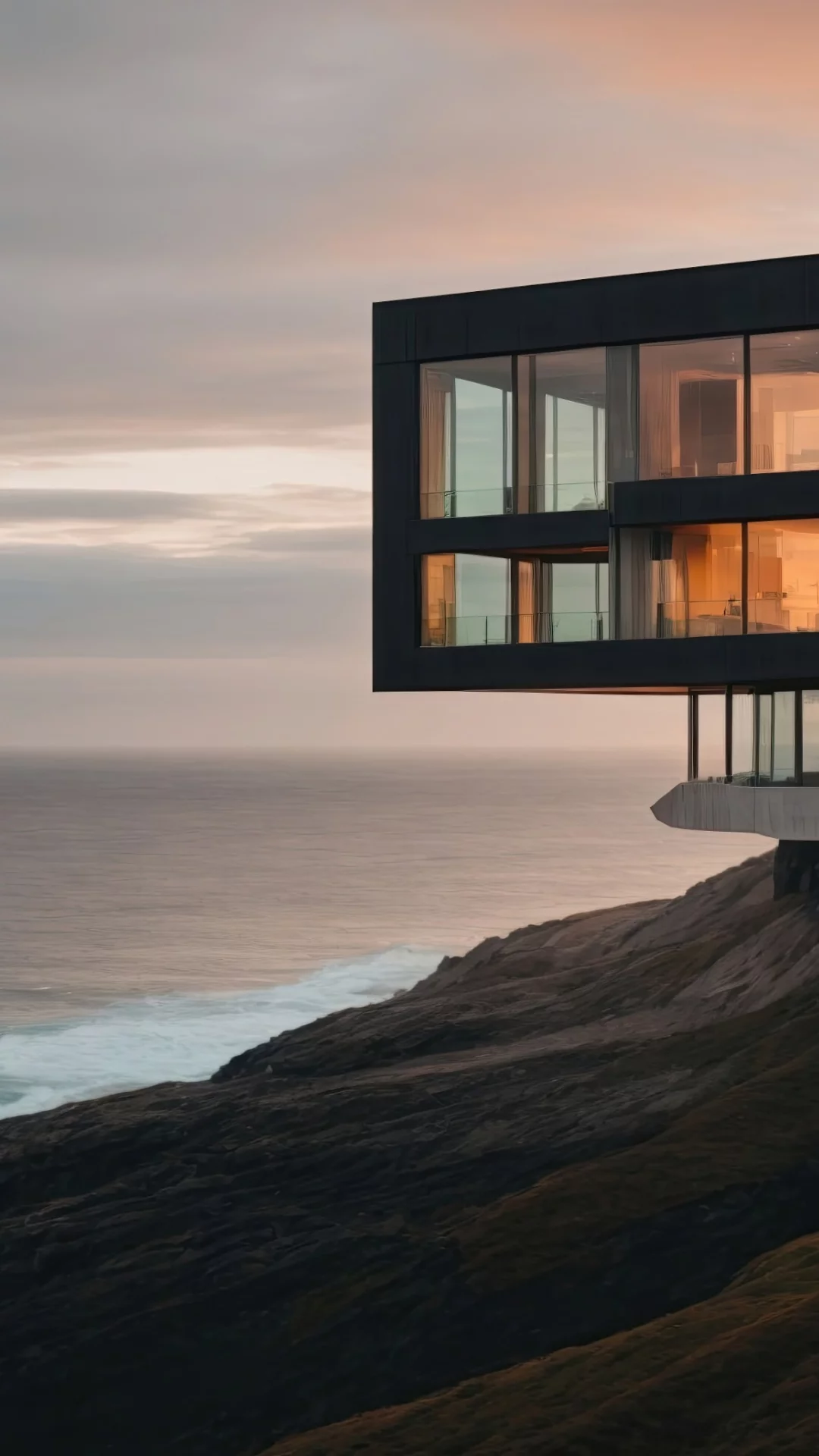 Casa Moderna en la orilla del mar