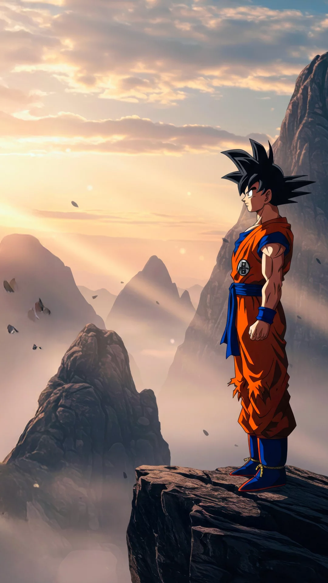 Goku En Paisaje Atardecer