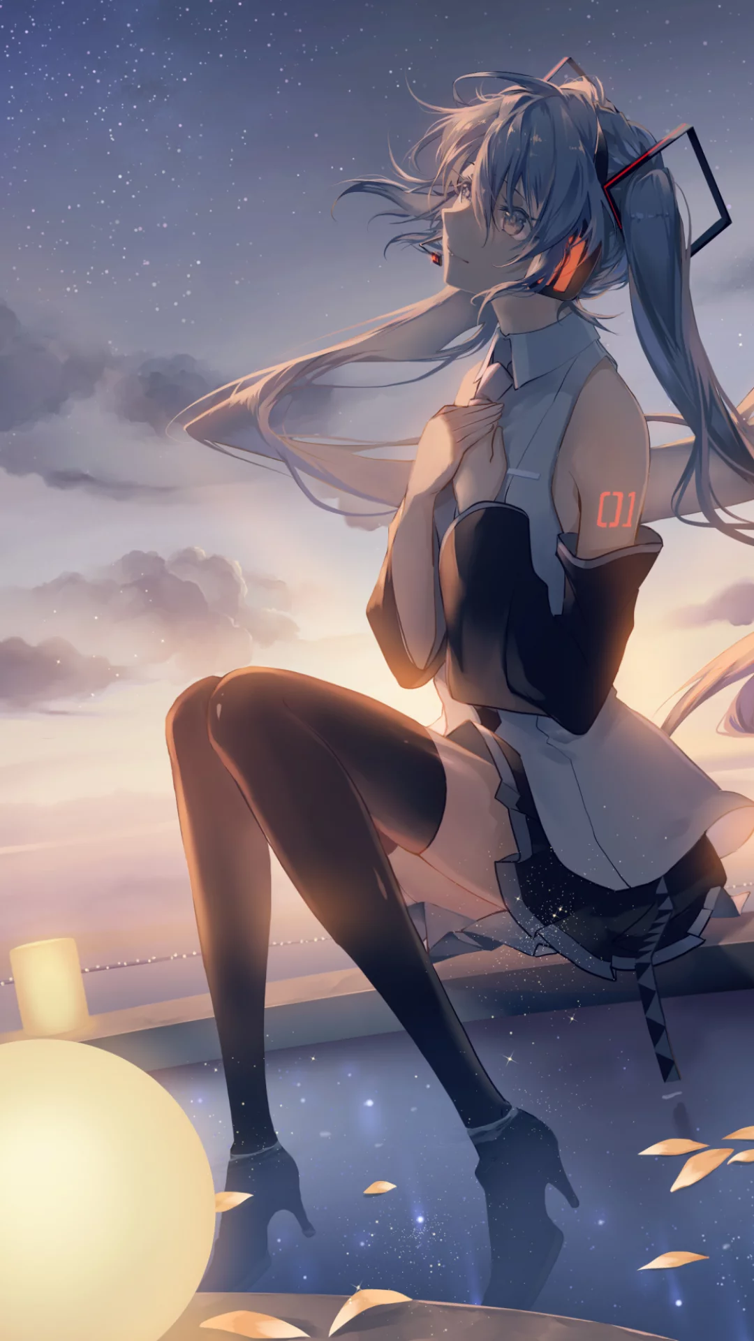 Hatsune Miku Escuchando Musica