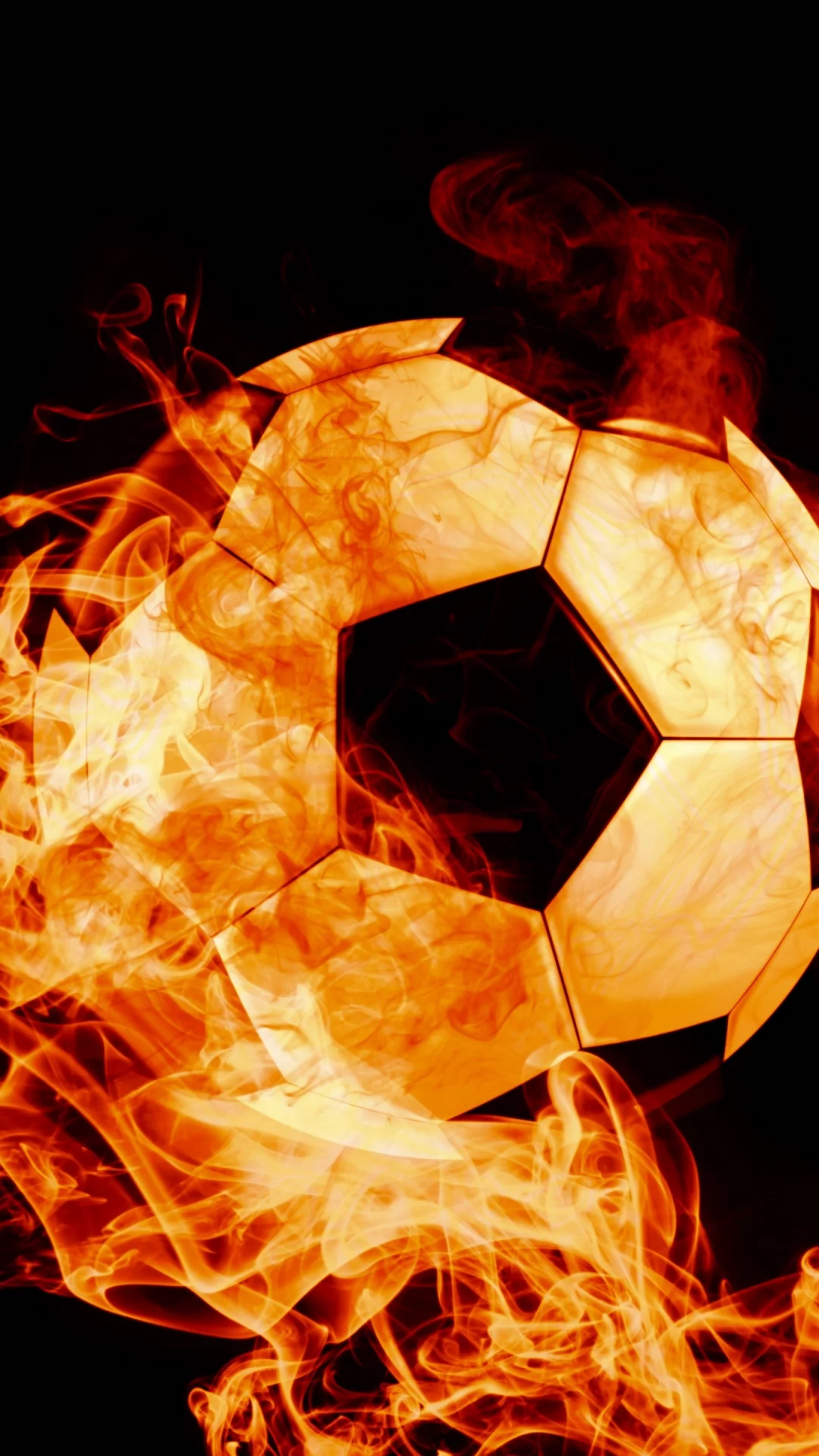 Balon De Futbol En Fuego