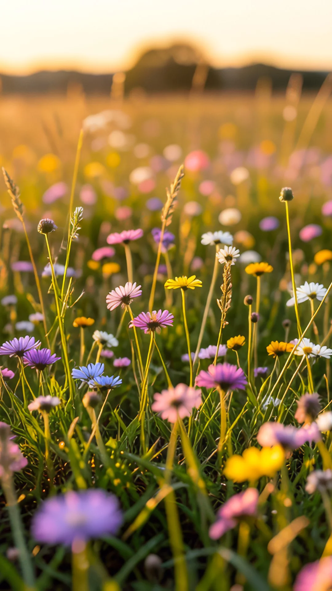 Campo Lleno De Flores Silvestres
