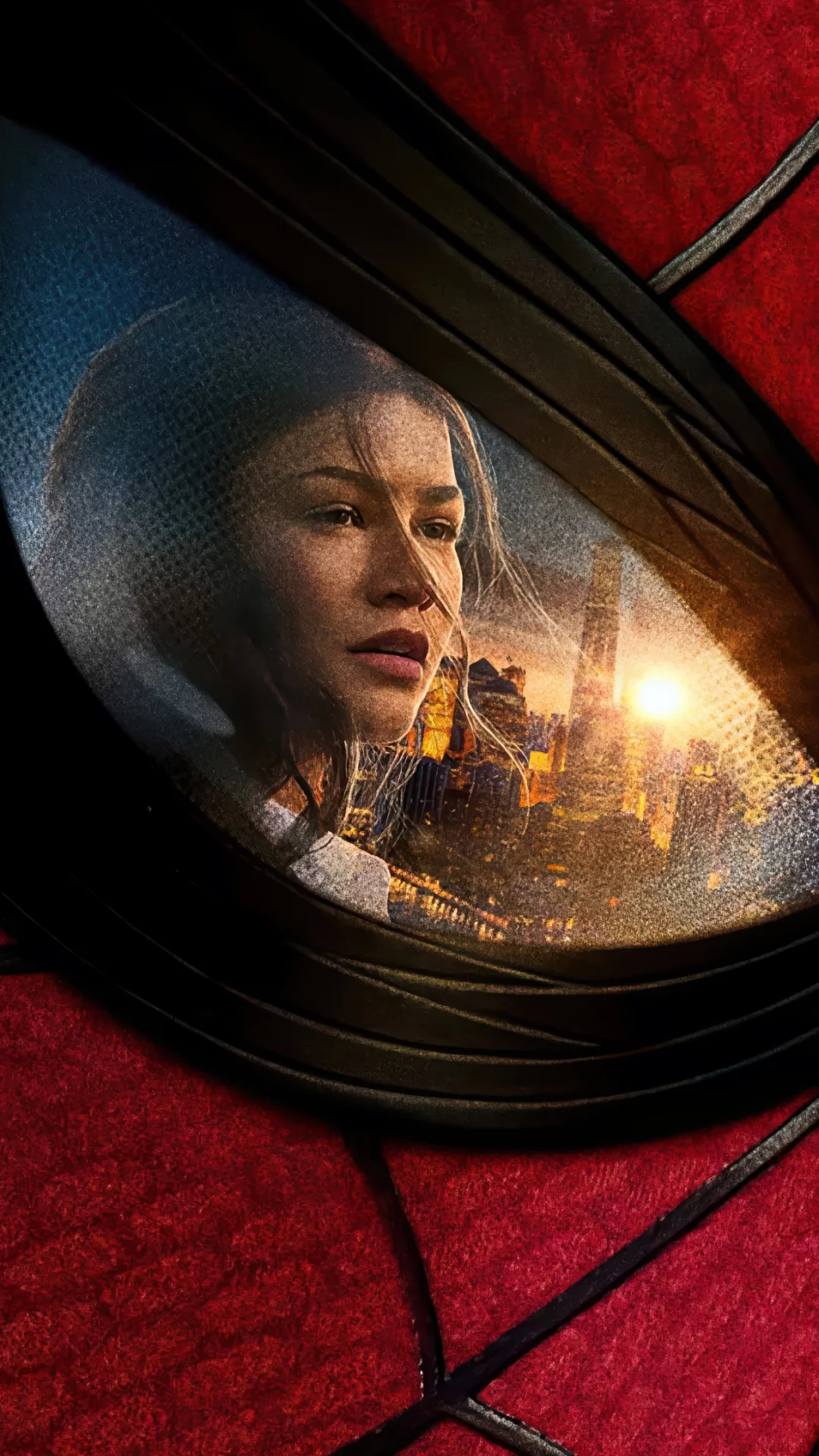 Spiderman reflejo de la chica