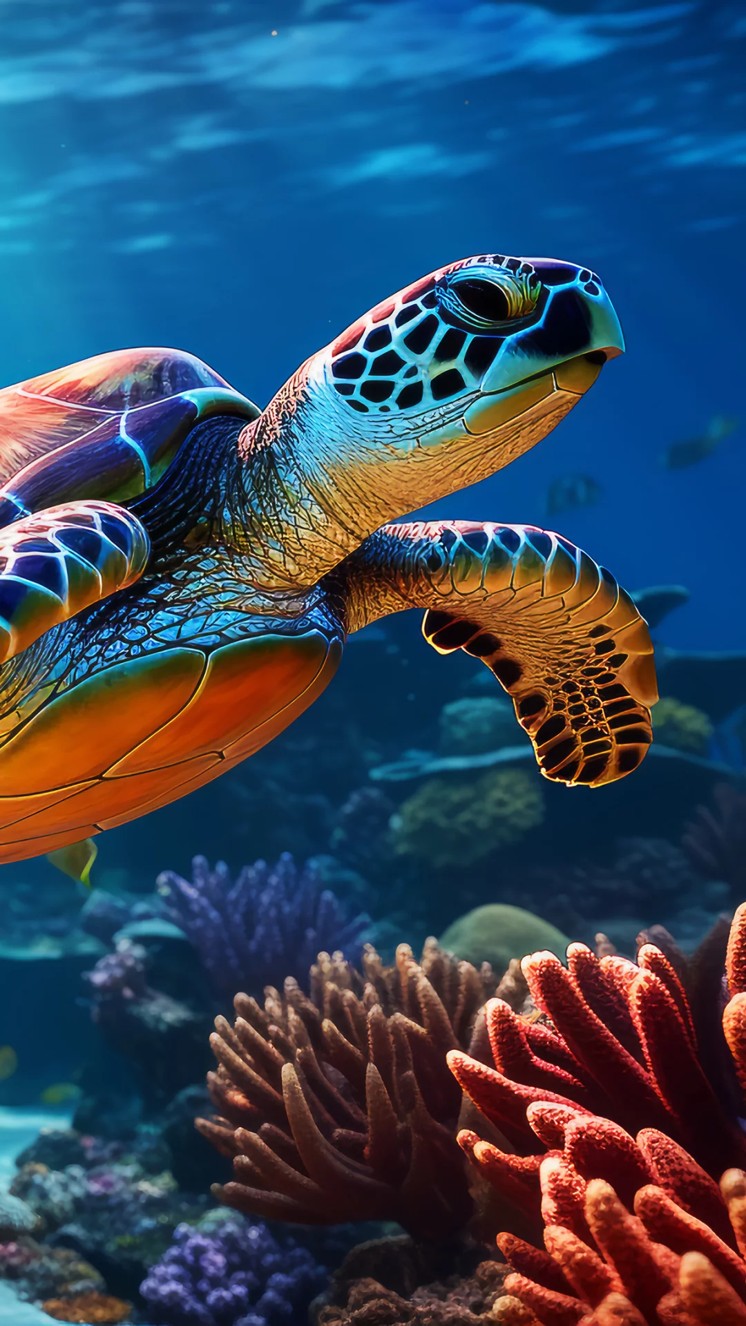 Tortuga Bajo El Agua